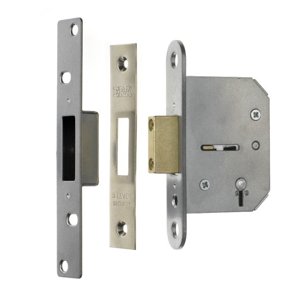 2 Lever Rebated or Bathroom ERA Mortice Door Locks Brass or Chrome finish 