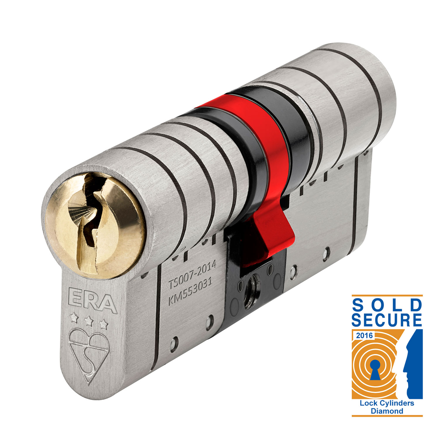 Single Euro Cylinder 5 Pin  45mm With 3 Keys ideal for garage doors 