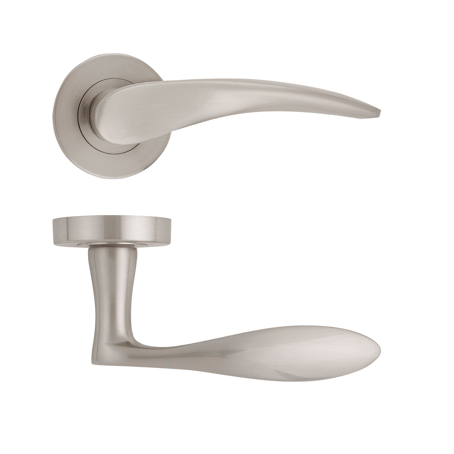 Sweep Lever on Linear Rose Internal Door Handle