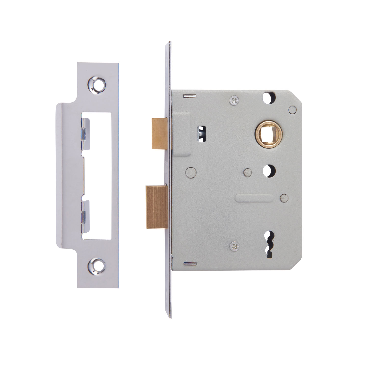 ERA 5 Lever Mortice Sashlock Or Deadbolt 2.5" 3" Chrome Brass Finish Front Door Lock, BS Standard, ESDLV1